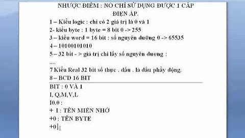 Bài 3   Các kiểu dữ liệu trong ngôn ngữ lập trình PLC SIEMENS PLC S7 200 (Copyright Minh Hậu)