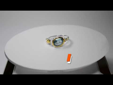 ასტროლოგიური ქვა ტოპაზი ჩასმული ბეჭედში