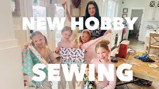 The Girls Learn To Sew | New Hobby