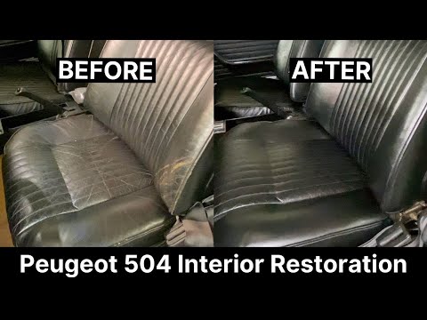 How to repair a scuffed leather car seat | Peugeot 504 | Leather Cleaning & Restoration | COLOURLOCK How to repair a scuffed leather car seat | Peugeot 504 | Leather Cleaning & Restoration | COLOURLOCK