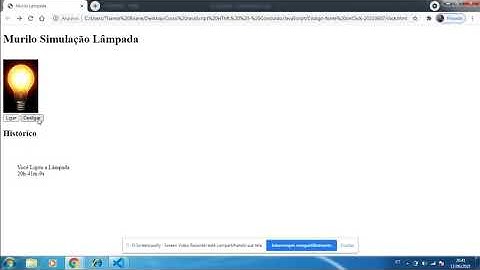 Projeto Lampada com HTML e JavaScript