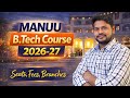 Manuu B.Tech Seats, Fees, Branches | @UniversityWorld 