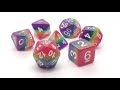 Gradients - Rainbow - Old School 7 Piece DnD RPG Dice Set