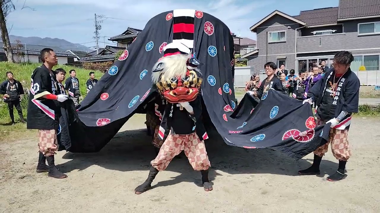 令和6年4月7日　飯沼諏訪神社奉納音楽獅子舞 丹保研修センター