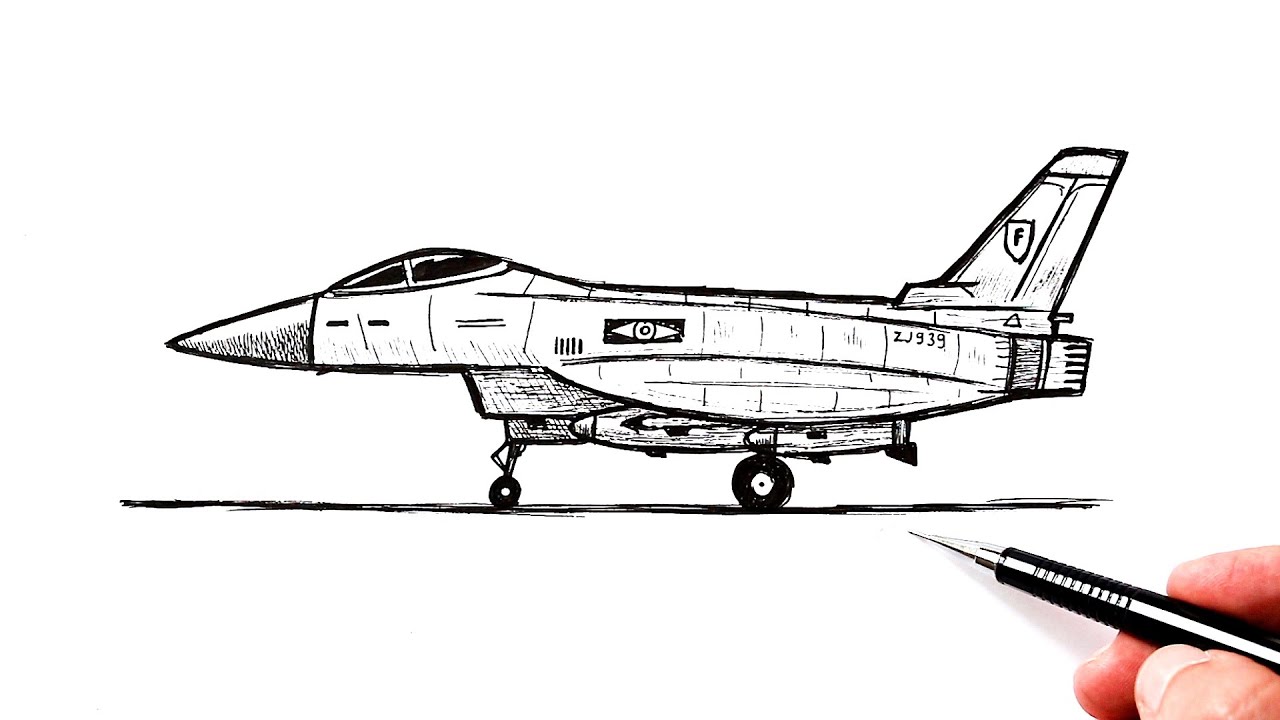 How to Draw a Fighter Jet - Really Easy Drawing Tutorial