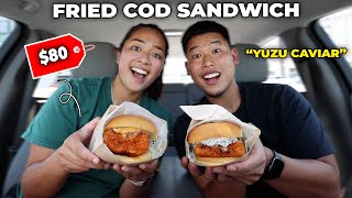 The Most Expensive Fish Sandwich Ever !! Los Angeles Food Tour