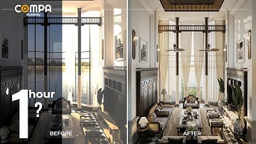 ✅ [ VRAY SKETCHUP ] 1 TIẾNG ĐỂ BIẾN TỪ RENDER XẤU  THÀNH ĐẸP