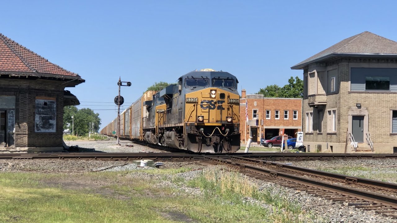 CSX Railroad Diamonds In Deshler, Ohio & Abandoned Train Station Sees
