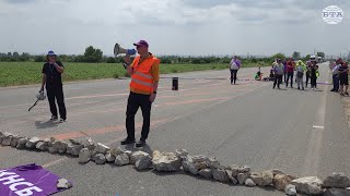 Път Е-79 при пътен възел „Ново село“ остава затворен за движение заради протести на служители на АПИ
