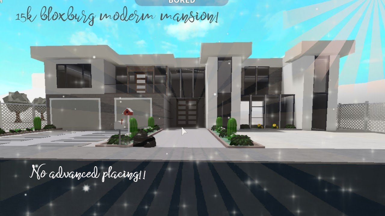 15K Bloxburg Modern Mansion (Exterior Only!) YouTube
