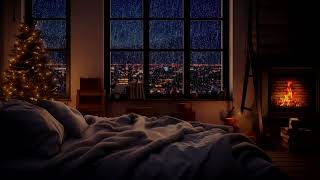 Rain Window | Relax By The Warmth Of The Fire And Say Farewell To Your Worries | 3 Hours Rain