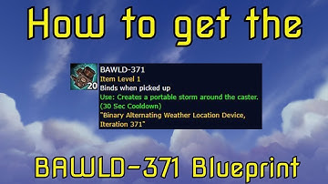 WoW BfA 8.2 How to get the BAWLD-371 Blueprint in Mechagon
