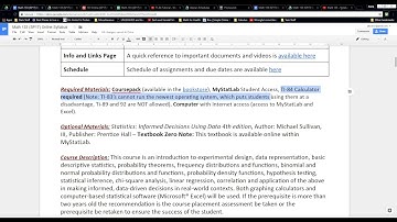 Math 133 - Online Syllabus Overview - Part 2 of 3
