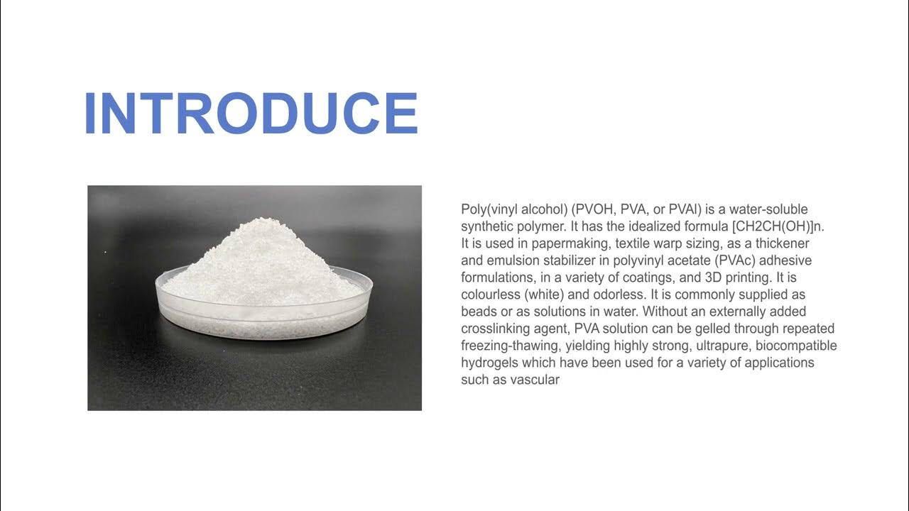 What is polyvinyl alcohol PVA? - YouTube