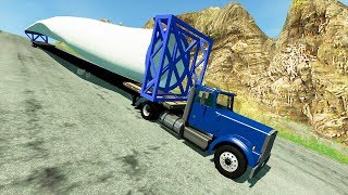 ACELERANDO NO MAXIMO NA DESCIDA COM UMA CARGA GIGANTE! BEAMNG DRIVE screenshot 1