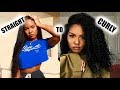 KELSEY'S STRAIGHT TO CURLY ROUTINE | Heat Damage? #StraightToCurlyHair