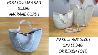 How To Sew A Bag By Crafty Patti Using Macrame Cord For A Unique Design