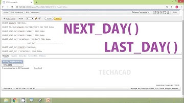 Oracle Tutorial - Date Functions NEXT_DAY | LAST_DAY
