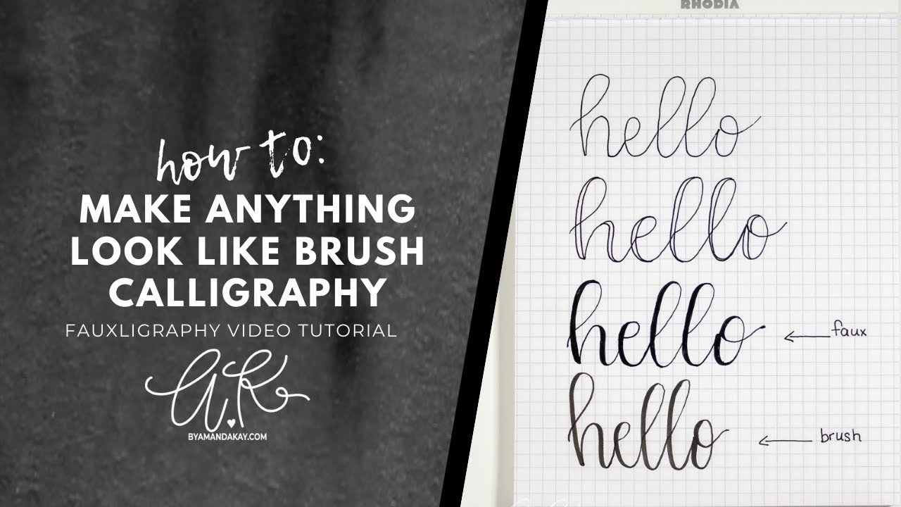 How to do Fake Brush Calligraphy (Fauxligraphy) YouTube