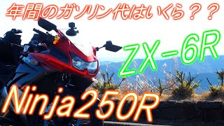 Ninja250R、ZX-6Rの年間のガソリン代を教えます！／ZX-6R