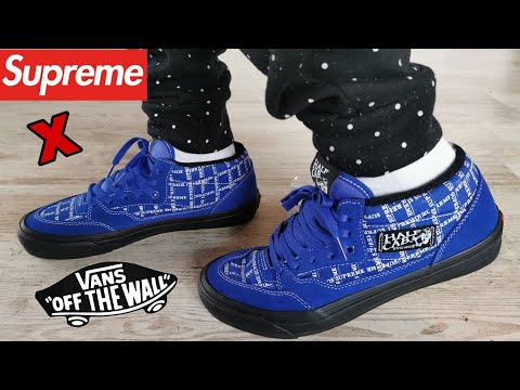 Supreme x Vans Half Cab Pro '92/ (Supreme)​ Royal/Bkack/ Unbox