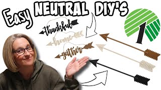 EASY NEUTRAL Dollar Tree DIY Decor IDEAS on a BUDGET!