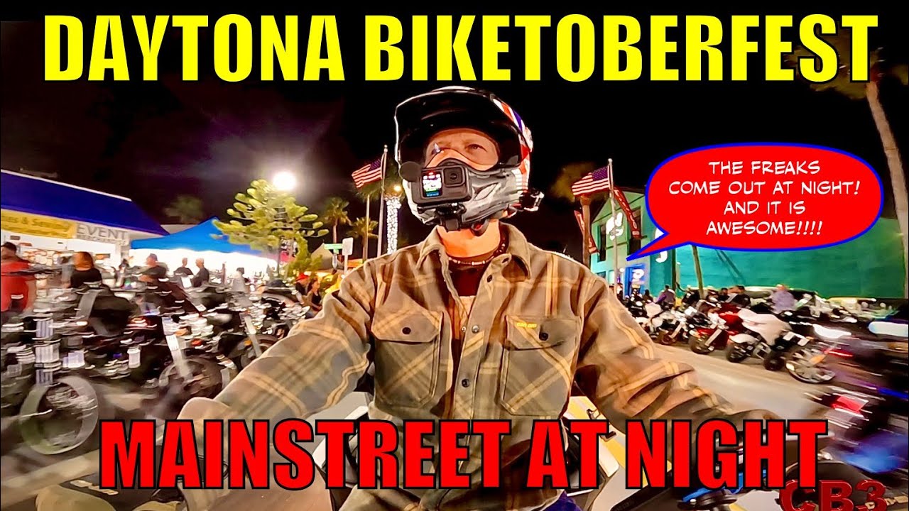BIKETOBERFEST 2025..MAIN STREET AT NIGHT!!! - YouTube