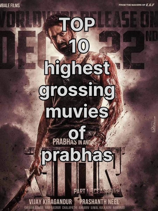 The 10 Highest Grossing Prabhas Movies|top 10 movie ranked of Prabhas