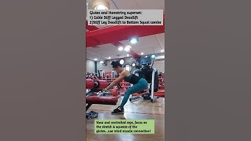 Glutes & Hamstring superset: Cable Stiff Leg Deadlift & Stiff Leg Deadlift to Bottom Squat combo