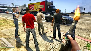 GTA 5 - Fire Bottle vs NPC's Ragdolls | Euphoria Physics Ragdolls 2026