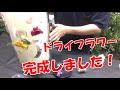 【ドライフラワーの飾り方】ドライフラワー出来上がりました。