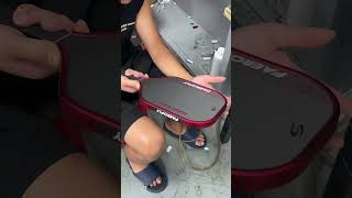 How a Red Electroplated Edge Guard Transforms a Pickleball Paddle 🔥 #pickleball #customization