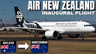 Onboard Air New Zealand Inaugural Flight Adelaide To Christchurch