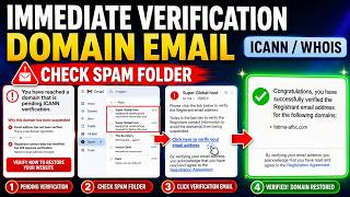 How to Verify Domain Ownership Email & Remove ICANN Suspension | Registrant Email Verification