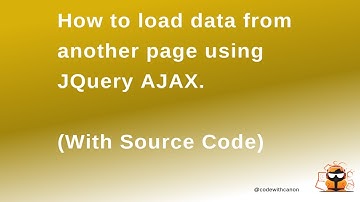 How to load data from another page using jQuery Ajax and PHP (with source code)