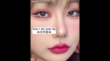 How to Korean Gradient Lips Tutorial #lips #makeup #lipstick #makeuphacks #shorts
