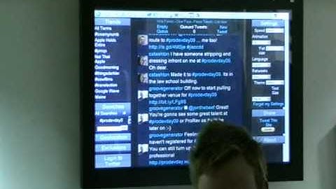 Prodevday09 Twitterfall in Action