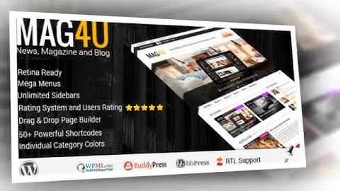 Mag4u Responsive Magazine WordPress Theme -  Video ServerThemes.Net