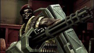 Resident Evil 5 - Gatling Gun Majini Boss Fight