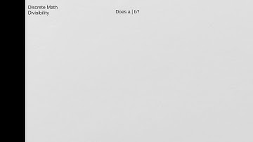 Discrete Math - Divisibility