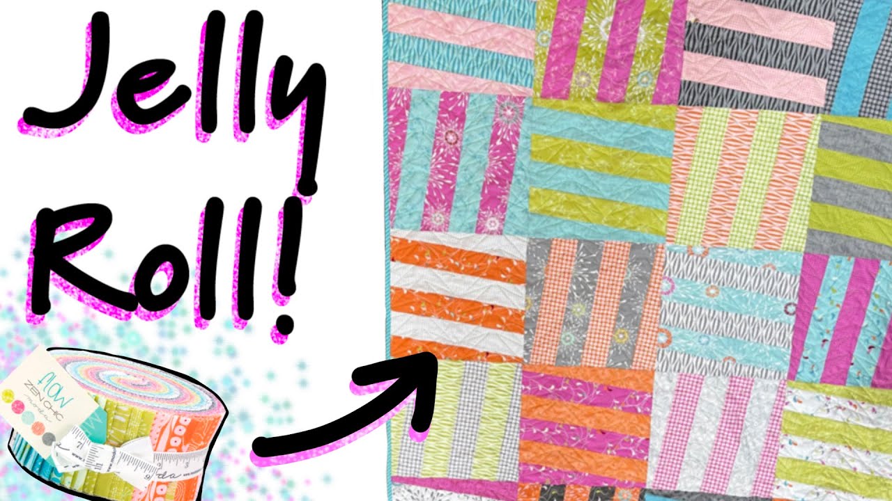 Fast & Easy Jelly Roll Quilt Tutorial for National Sew a Jelly Roll Day