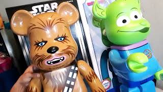 Bearbrick Chewbacca 1000% and Toy story Alien 1000%