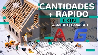 Como SACAR CANTIDADES DE OBRA + RAPIDO - 3 trucos de Autocad | Gstarcad