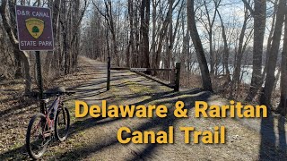 60 Minutes Virtual Bike Ride | Delaware and Raritan Canal State Park Trail | Frenchtown, New Jersey