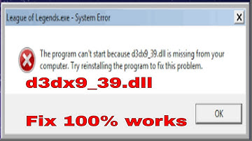 How to Fix d3dx9_39.dll %100 Working - Windows 10/8/7 [2017 Tutorial]