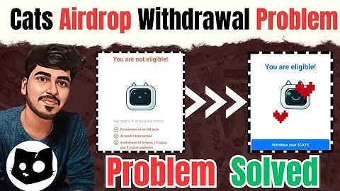Cats Airdrop Not Eligible | cats not eligible | cats not eligible problem | cats airdrop