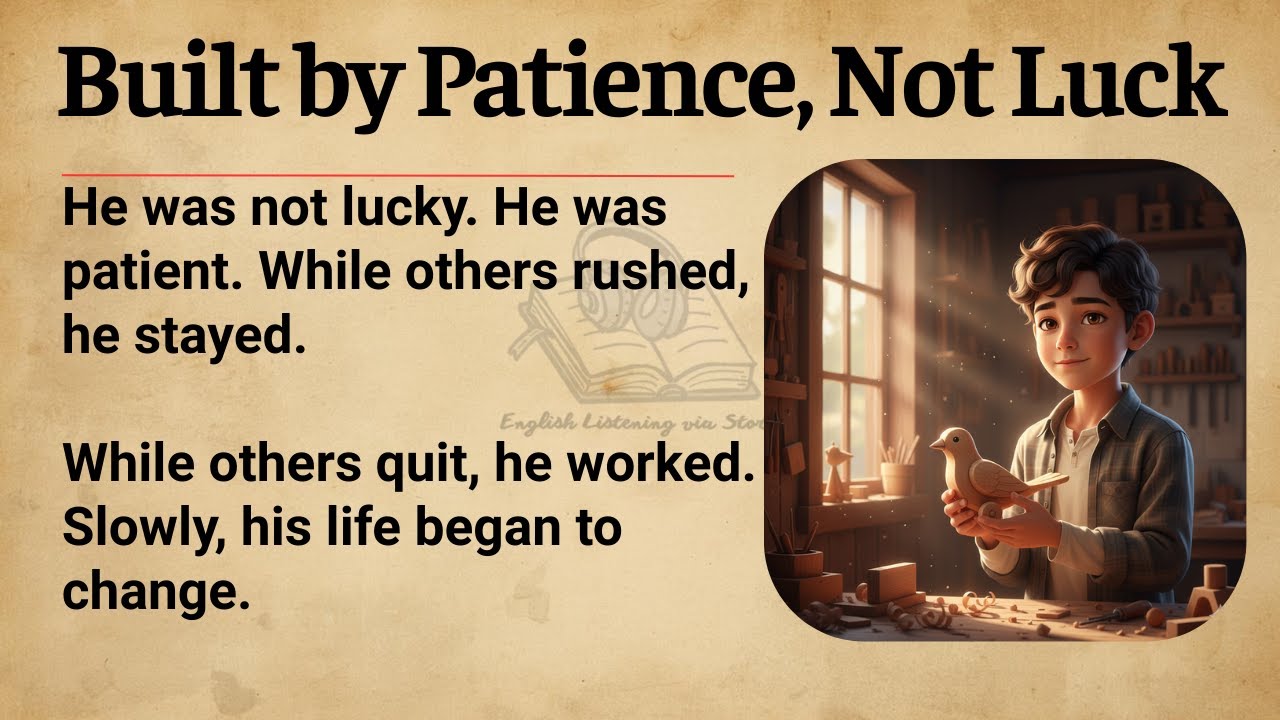 Создано терпением, а не удачей | Простая английская история для начинающих (A1–A2)