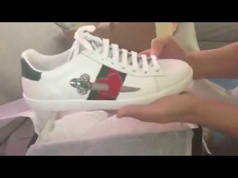 gucci new ace heart sneakers