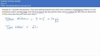 Ex 1 Example 4.1: Consider two postmen. They start walking towards each other from a dist
