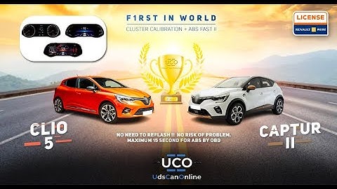 Cluster calibration +  abs Clio V Captur II FIRST IN WORLD mileage